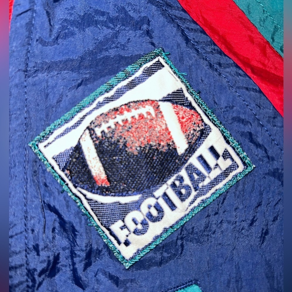 Vintage 90s W.T. Outerwear 12 Months  Toddler Football Track Jacket Windbreaker - Picture 8 of 8
